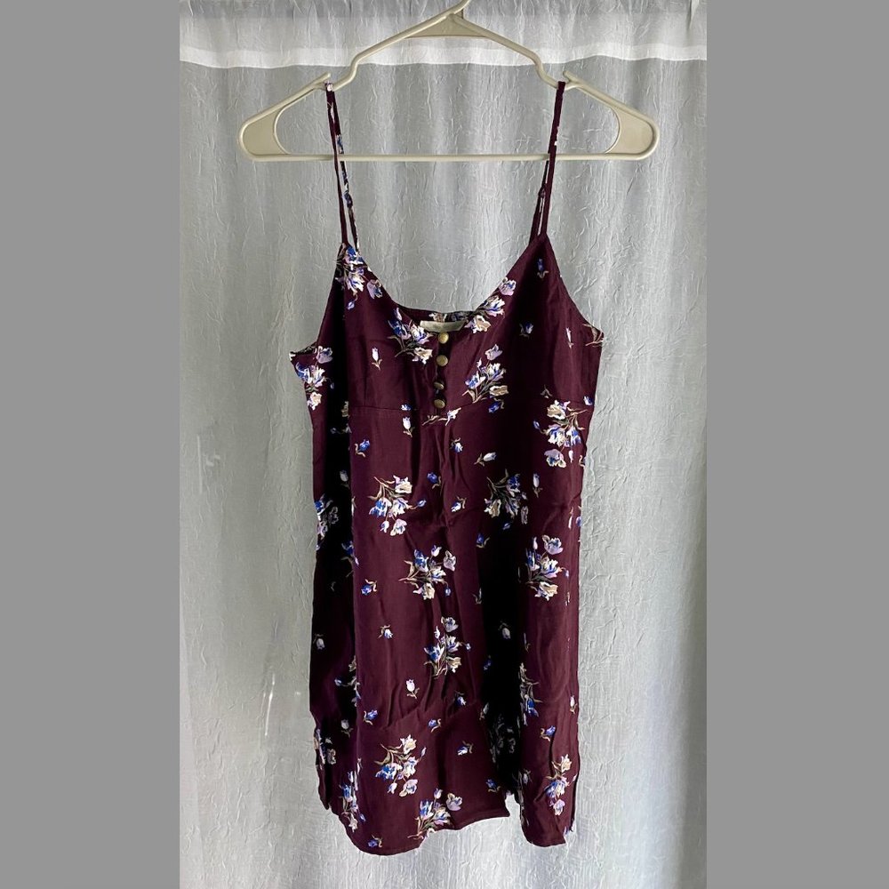 Urban Outfitters M dark purple, floral print mini dress